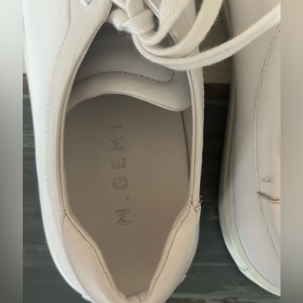 M.Gemi The Palestra White Leather Low Top Sneakers Made in Italy Women 39.5 9 - Picture 5 of 9